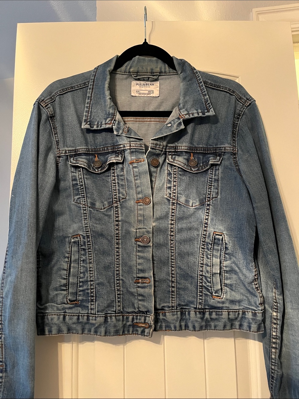 Pull&Bear Light Blue Denim Trucker Jacket